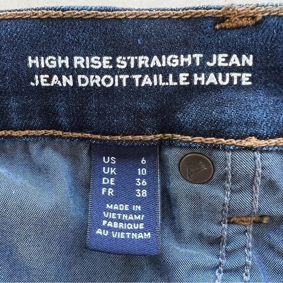 Lands End Womens Jeans High Rise Straight Leg‎ Size 6 - Picture 7 of 14